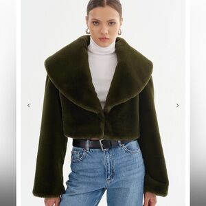LAMARQUE Danika Faux Fur Crop Jacket